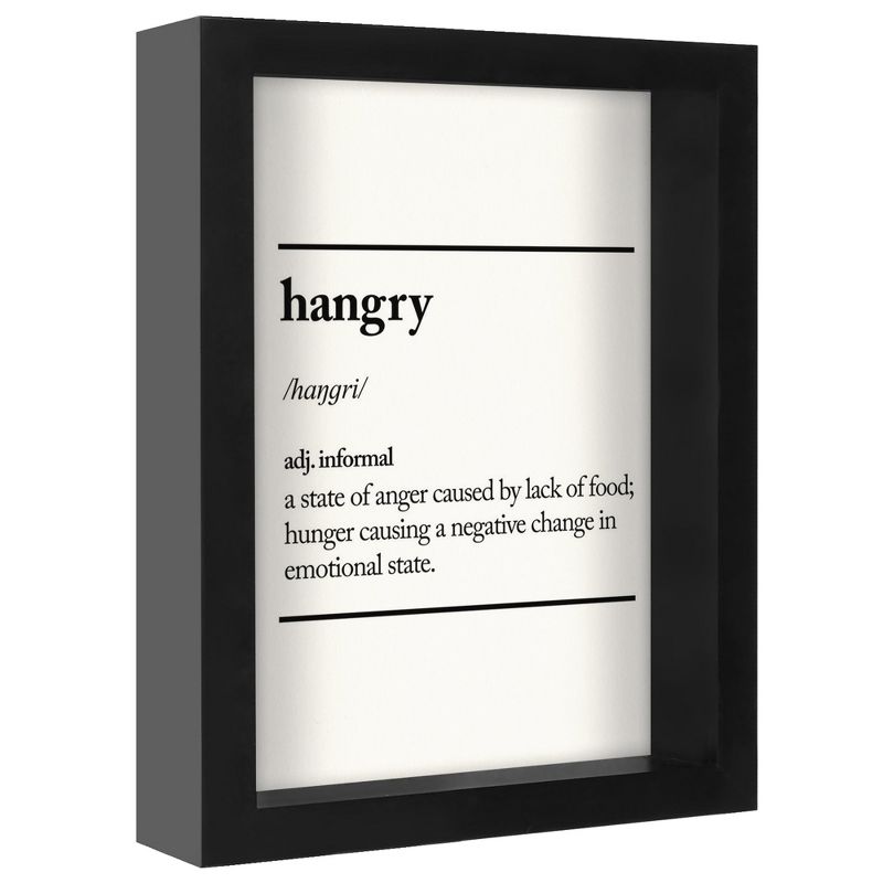 Americanflat Minimalist Educational Hangry' By Motivated Type Shadow Box Framed Wall Art Home Decor, 3 of 9