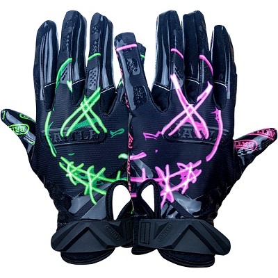 thumbnail image 2 of Battle Sports Youth Nightmare 2.0 Cloaked Football Gloves - Black Purge, Boys Size 2 of 6