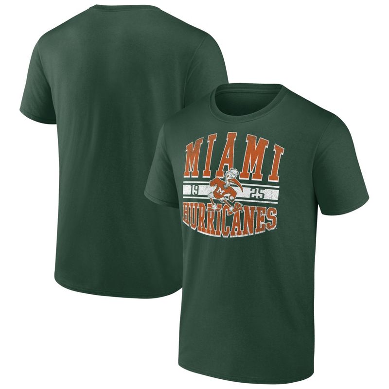 NCAA Miami Hurricanes Men&#39;s Cotton T-Shirt, 1 of 4