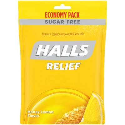 Halls Sugar Free Cough Drops - Honey Lemon - 70ct