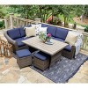 Leisure Made Walton 7pc Wicker Sectional in Navy Fabric - 4 of 4