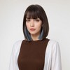 Alilang Straight Bob Wig with Bangs for Women Heat-Resistant Synthetic Natural-Looking Short Bob Style - 2 of 4