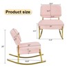 FONTOI Ushioned Chair with Backrest and Metal Legs, Rocking Chair, Side Chair for Living Room, Bedroom - 3 of 4