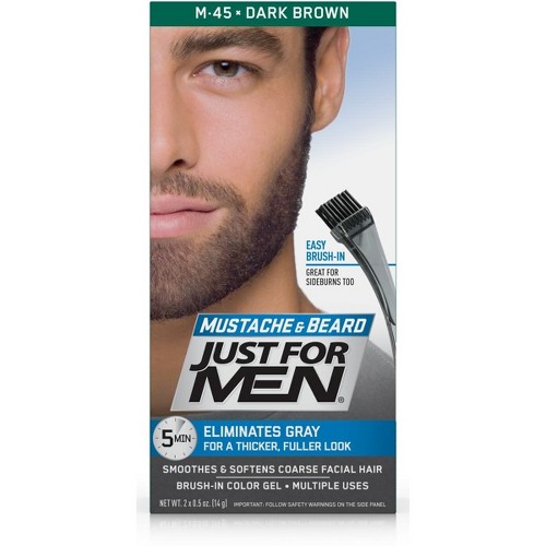 Just For Men Mustache and Beard Men's Hair Color, Dark Brown M-45