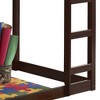 Infurnic Beds, Bunk Bed Twin Over Twin with Ladder and High Guardrail, Space Saving Bunk Bed for Kids Boys Girls, Black, 79.5"*41.5"*50.5" - 3 of 4
