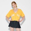 Women's Game Day Cropped Elbow Sleeve V-Neck Athletic Jersey - Wild Fable™ - 2 of 3