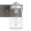 Hunter Fans 6.75" Devon Park Wall Light Brushed Nickel Finish Rustic Vanity Fixture for Indoor Damp Spaces - 3 of 4