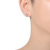 Guili Stylish Halo Stud Earrings with Cubic Zirconia – Modern, Versatile & Elegant in White, Blue, Red & Gold. Perfect for Any Look & Occasion - 2 of 3