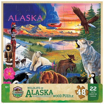 MasterPieces Inc Alaska Wildlife 48 Piece Real Wood Jigsaw Puzzle