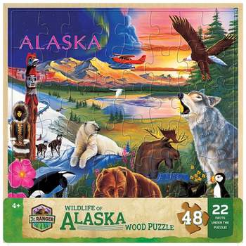 MasterPieces Inc Alaska Wildlife 48 Piece Real Wood Jigsaw Puzzle
