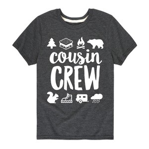 Boys' - Instant Message - Cousin Crew Camp Design Short Sleeve Graphic T-Shirt - 1 of 4