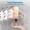 Aoibox Adhesive Shower Caddy, No Drilling Bath Organizers 5 Pack, Rustproof Shelves with Soap Holder & Toothbrush Holder, Bathroom Organizers, Silver - 4 of 4