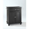 HomeStock  Cambridge Granite Top Small Portable Rolling Kitchen Island Storage Cart, Microwave Stand, Black - 2 of 4