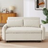FONTOI Pull-out Sofa Bed, Convertible Sleeper, Loveseat Sofa with Two Throw Pillows and USB Ports for Living Room Home, Beige, 57.48"*32.28"*32.28" - 4 of 4