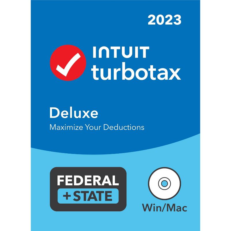 TurboTax 2023 Deluxe Federal and State Tax Software, 1 of 7