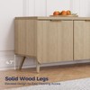 Sevobal Decorative Storage Cabinets TV Stand, Mid-Century Modern Four Door Cabinet Storage for Living Room Bedroom, Light Brown 59.1*13.8*17.7 - 4 of 4