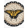Earth Rugs Swallowtail Butterfly Jute Trivet – 10" Round Hand-Braided Rustic Kitchen Heat Pad - 3 of 3