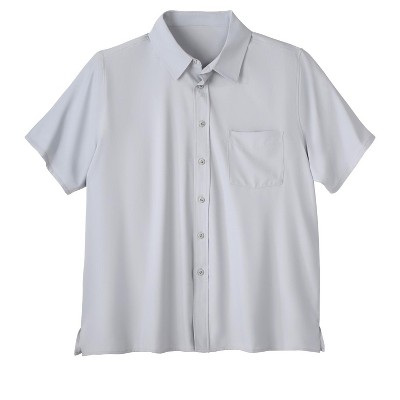 KingSize Men's Big & Tall Short Sleeve Performance Button Down Shirt