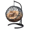 Chery Life Cat Swing Bed with Stand & Cushion, Rattan Wicker Swing Chair, Hanging Swinging Cat Bed for Cats, Small Dogs, and Small Animals - 3 of 4