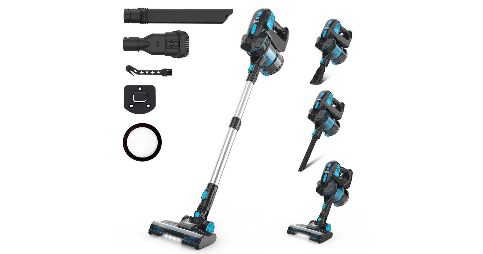INSE V770 Cordless Vacuum Cleaner 12KPA Suction Power for Harwood Floor Cleaning