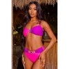 Sweet Like Candy 'Parma Violet' Contrast High Waist Crystal Bikini Bottoms Parma Violet Extra Small - 4 of 4