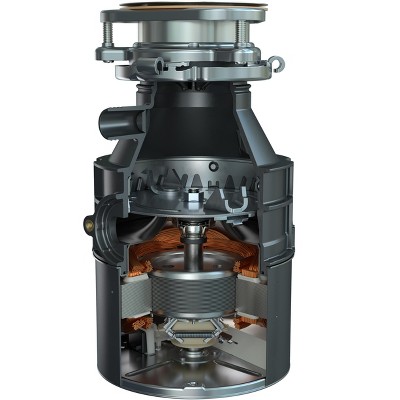 Badger Series 1/2 HP Continuous Feed Garbage Disposal in Gray Enamel