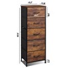 5-Drawer Tall Fabric Dresser with Wood Top, Storage Organizer Chest for Bedroom, Closet, Hallway, Sturdy Steel Frame - 4 of 4