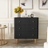 INFURNIC Decorative Storage Cabinets, Stylish and Functional Storage for Every Room, Bedroom, Living Room, Kitchen, Black,31.5”*15.7”*36" - 3 of 4