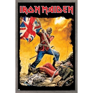 Trends International Iron Maiden - Piece Of Mind Flag Framed Wall Poster Prints - 1 of 4