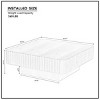 35" Modern Wooden Coffee Table,Side Table With Wood Veneer And MDF Pedestal,Square Coffee Table For Living Room,Bedroom-Coolbibila - 4 of 4