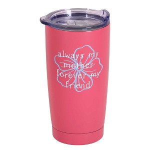 Dicksons SSTUMPK-43 Always My Mother Forever My Friend Pink 20 Ounce 18/8 Stainless Steel Travel Mug Tumbler With Screw On Sliding Lid - 1 of 2