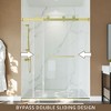 55-59" W x 72" H Frameless Double Silent Sliding Glass Shower Door,with 8mm Clear SGCC Tempered Glass,Stainless Steel Hardware,Reversible Installation - 2 of 4