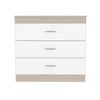 CAVINAS 3 Drawers Dresser for Bedroom, Modern  Drawers with Black Metal Handle for Kids Room,Living Room,Entry and Hallway,Black/White - 4 of 4