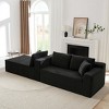 Aukfa 5-Seat L-Shaped Corduroy Sectional Sofa with 5 Pillows, No-Assembly Cloud Couch, High-Density Sponge, Perfect for Apartments - 4 of 4