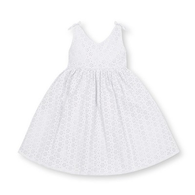 Image of Hope & Henry Girls' Sleeveless Bow Shoulder Swing Dress, Infant, 3-6 Months