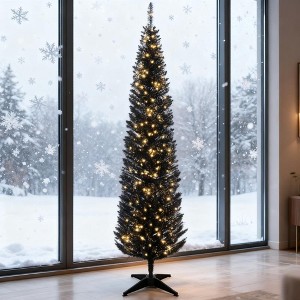 Racxily  Christmas Tree - Hassle-Free Prelit Artificial Tree, Warm White LEDs, Flame-Retardant, Easy Fluffing,  Tree for Home Ambience - 1 of 4
