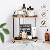 Hachikiko 2 Tier Bathroom Countertop Organizer - Wood Corner Bathroom Counter Storage for Makeup & Skincare, Makeup Organization for Vanity - 3 of 4