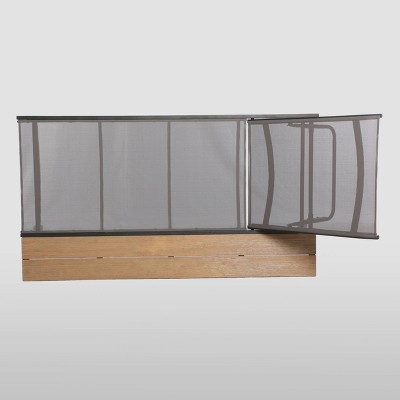 Gray and Black Mesh and Aluminum 2-Person Chaise Lounge Set