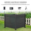 Kozyard 50" W x 48" H Outdoor Privacy Screens Aluminum Post Framed Flat Fence Panels Kit for AC Trash Can Storage - 2 of 4