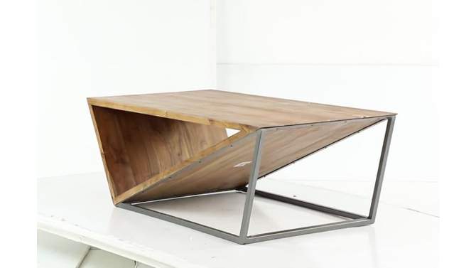 Modern Triangular Coffee Table Brown - Olivia &#38; May, 2 of 19, play video