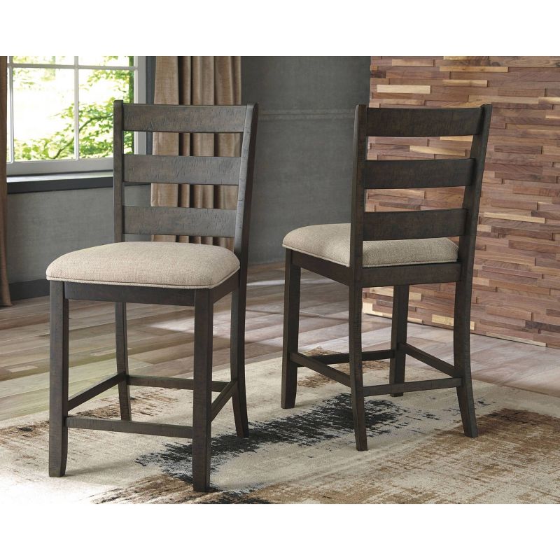 Set of 2 Rokane Upholstered Counter Height Barstools Brown - Signature Design by Ashley, 2 of 8