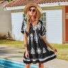 Women's Boho Chic Printed Tiered Dress - Cupshe - 3 of 4