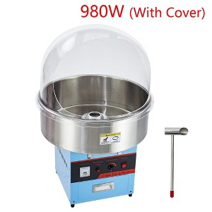 Electric Cotton Candy Machine 980W Commercial Floss Maker With Sugar Scoop & Cover - 1 of 4