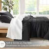 Black King Duvet Cover Set - 3 - Piece Pintuck Pleated, Lightweight, Soft Microfiber Bedding with Shams - 2 of 4