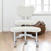 Ergonomic Cross Legged Desk Chair with Wheels, Dining Chair, Adjustable ADHD Chair with Lumbar Support, Plus Size Seat & Flexible Stool - 2 of 4