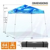 EAGLE PEAK Slant Leg Pop-up Canopy Tent Easy One Person Setup Instant Outdoor Beach Canopy Folding Portable Sports Shelter - 3 of 4