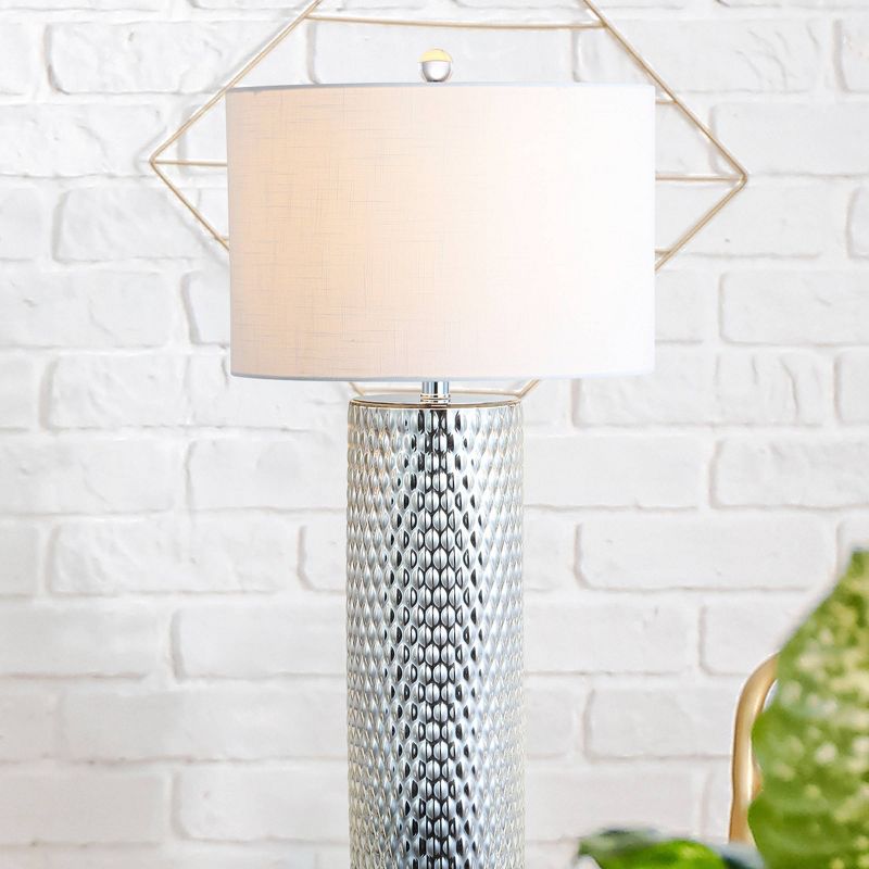 30&#34; Glass Isabella Table Lamp (Includes LED Light Bulb) Silver - JONATHAN Y, 6 of 7