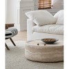 31.5'' Round Faux Marble Coffee Table,Modern Fiberglass Center Table for Living Room - 3 of 4