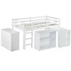 NicBex Twin Size Loft Bed with Pull-Out Desk Wooden Bed Frame with Shelves, Drawers, Ladder and Full Length Guardrail, No Box Spring Required - 4 of 4