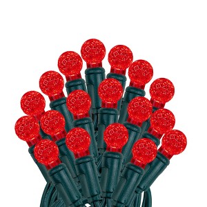 Novelty Lights G12 LED Christmas String Lights 50 Globe Mini Bulbs (Green Wire, 25 Feet) - 1 of 4
